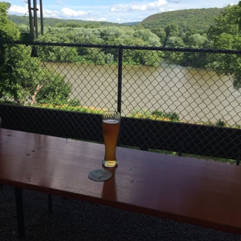Berwick Brewing Company - View from the Biergarten (only open in summer I think)... And a perfect not too hot and breezy day!! - Breweries Near Me - Berwick, Pennsylvania