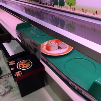 Genki Sushi - Food delivered by Genki bullet train. So cool! - Sushi Bars Near Me - Honolulu, Hawaii Genki Sushi - Food delivered by Genki bullet train. So cool! - Sushi Bars Near Me - Honolulu, Hawaii