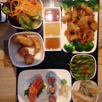 Fuji at Assembly - Deluxe bento box (General gao's chicken) - Sushi Bars Near Me - Somerville, Massachusetts Fuji at Assembly - Deluxe bento box (General gao's chicken) - Sushi Bars Near Me - Somerville, Massachusetts
