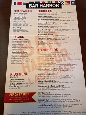 Menu photo 1 Bar Harbor Harbor Springs, MI Menu photo 1 Bar Harbor Harbor Springs, MI