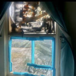 Pahrump Valley Glass - I ducked taped the broken window.