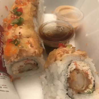 Bangkok Fusion Cafe - The S52. Captain Roll (Our Most Popular Roll) - Thai Near Me - Clearwater, Florida Bangkok Fusion Cafe - The S52. Captain Roll (Our Most Popular Roll) - Thai Near Me - Clearwater, Florida