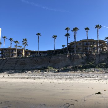 Pacific Terrace Hotel - View of hotel from beach - San Diego, CA