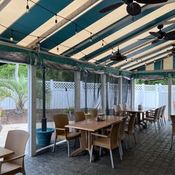 Michael's Seafood Restaurant - Plenty of covered outdoor seating for this random NC rain pop ups!