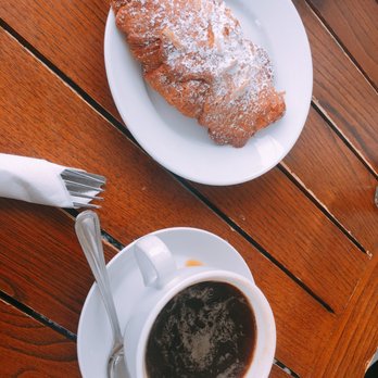 Chaumont - Almond croissant and Americano - Bakeries Near Me - Beverly Hills, California