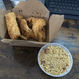 King's Chef Fried Chicken Wing (4 whole pcs) Combo Plate