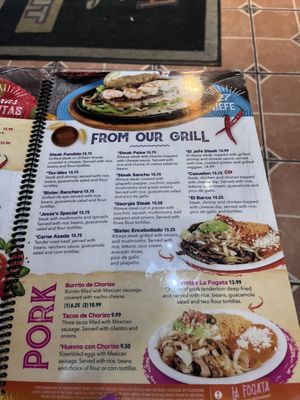 Menu photo 3 La Fogata Elberton, GA