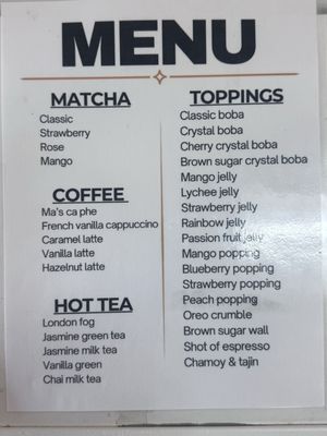 Menu photo 3 Ma’s Tea House Albuquerque, NM
