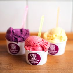 Stockholms Glasshus - Blåbärsglass, Hallonsorbet  och Passionsorbet
