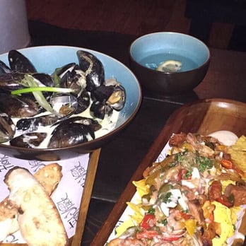 Fish Shack Cafe - Mussels and shrimp & chorizo nachos - nice mmmmm!! - Seafood Near Me - Sandycove, D Fish Shack Cafe - Mussels and shrimp & chorizo nachos - nice mmmmm!! - Seafood Near Me - Sandycove, D