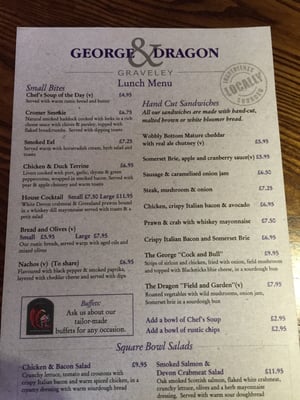 Menu photo 4 George & Dragon Hitchin, HRT Menu photo 4 George & Dragon Hitchin, HRT