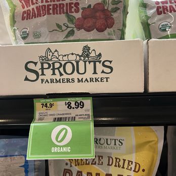 Sprouts Farmers Market - Sprouts cranberries went up a dollar $8.99 - Grocery Near Me - Costa Mesa, California Sprouts Farmers Market - Sprouts cranberries went up a dollar $8.99 - Grocery Near Me - Costa Mesa, California