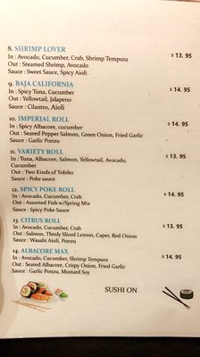 Menu photo 6 Sushi ON Indio, CA Menu photo 6 Sushi ON Indio, CA