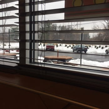 Bojangles - View from the inside on a snowy day. - Fast Food Near Me - Richmond, Virginia