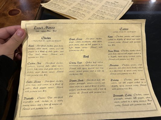 Menu photo 1 Tara Thai Kitchen El Paso, TX