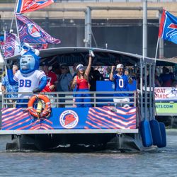 Buffalo Wave Wagon our Buffalo Bills Inspired Boat.
