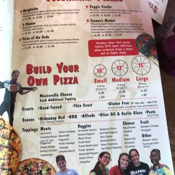 Hideaway Pizza - Vegetarian Pizzas & Build Your Own selections on the menu. - Pizza Near Me - Oklahoma City, Oklahoma Hideaway Pizza - Vegetarian Pizzas & Build Your Own selections on the menu. - Pizza Near Me - Oklahoma City, Oklahoma