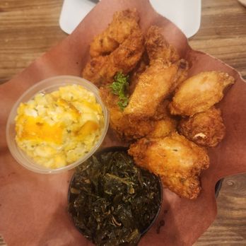 Geneva's Famous Chicken and Cornbread - Wings, Mac n cheese, mixed greens - Southern Near Me - Savannah, Georgia