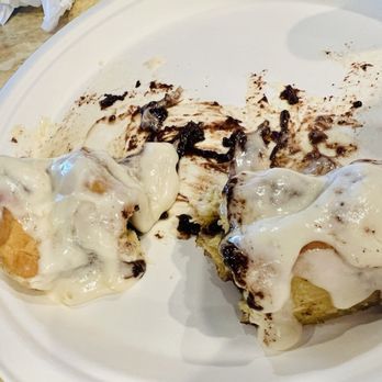 Kojak's - Gifted cinnamon rolls for our table from owner - Breakfast & Brunch Near Me - Houston, Texas Kojak's - Gifted cinnamon rolls for our table from owner - Breakfast & Brunch Near Me - Houston, Texas