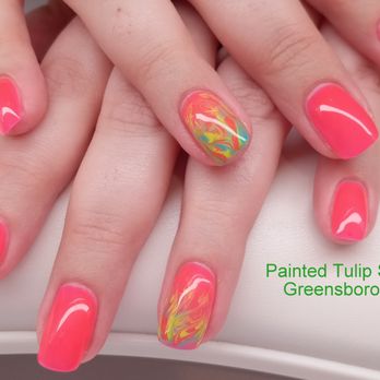 Painted Tulip Studio - Hard gel fill in with marble design accent nails - Nail Salons Near Me - Greensboro, North Carolina Painted Tulip Studio - Hard gel fill in with marble design accent nails - Nail Salons Near Me - Greensboro, North Carolina