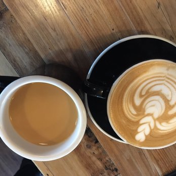 Seven Mile Cafe - Regular coffee with cream & vanilla latte - Breakfast & Brunch Near Me - Keller, Texas Seven Mile Cafe - Regular coffee with cream & vanilla latte - Breakfast & Brunch Near Me - Keller, Texas