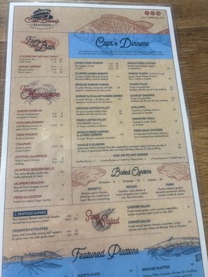 Menu photo 2 Capt. Benny's Houston, TX Menu photo 2 Capt. Benny's Houston, TX