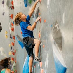 Synergy Climbing And Ninja - Climbing on the slab at Synergy Climbing And Ninja