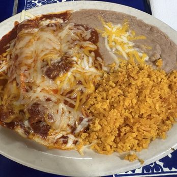 Tacos OJ - Enchilada Dinner (w/ red sauce) - Mexican Near Me - Fort Stockton, Texas Tacos OJ - Enchilada Dinner (w/ red sauce) - Mexican Near Me - Fort Stockton, Texas