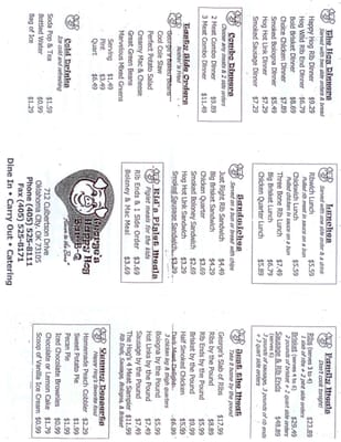 Menu photo 8 George's Happy Hog Barbeque Oklahoma City, OK