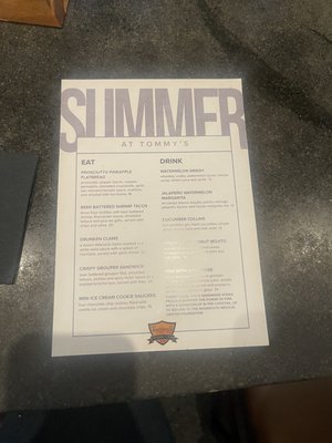 Menu photo 1 Tommy’s Tavern Cherry Hill, NJ Menu photo 1 Tommy’s Tavern Cherry Hill, NJ