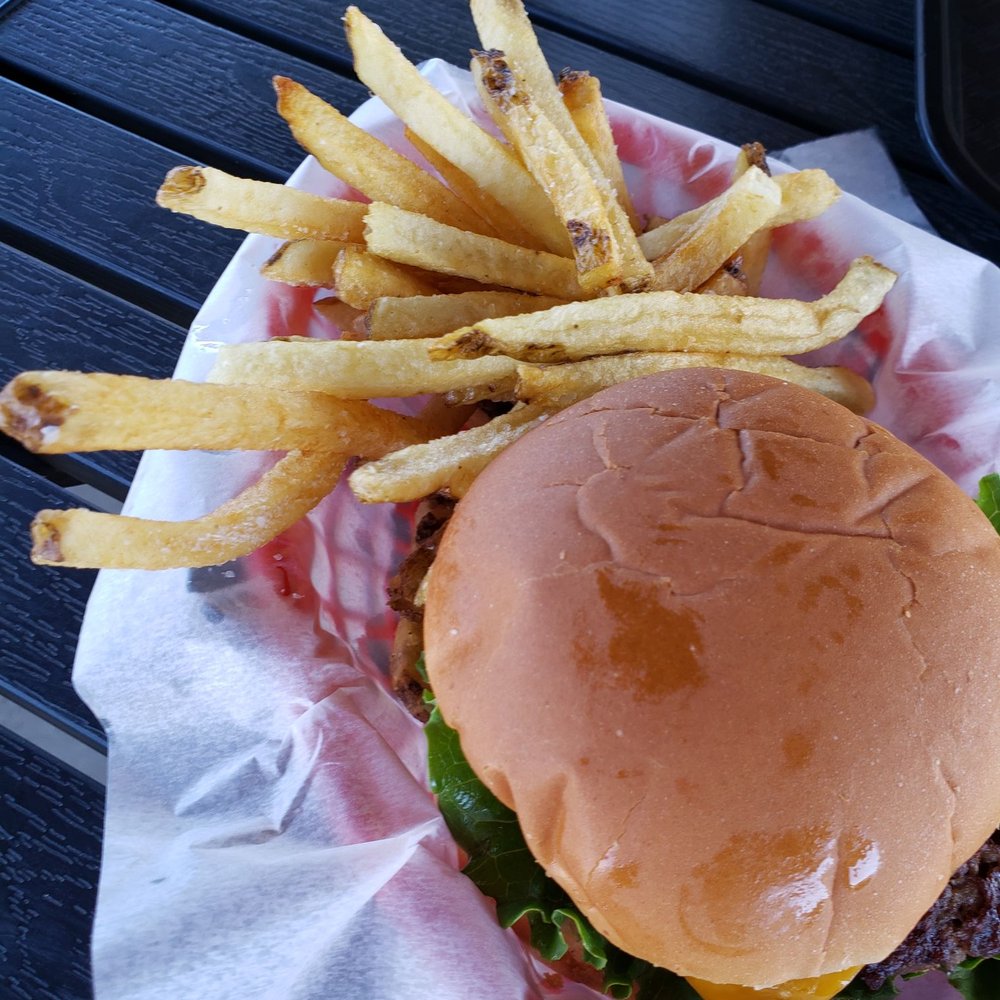 1/4 lb cheeseburger and fries