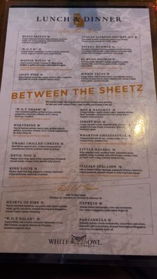 Menu photo 3 White Owl Tavern Wharton, NJ
