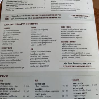 Montana Ale Works - Menu - New American Near Me - Bozeman, Montana