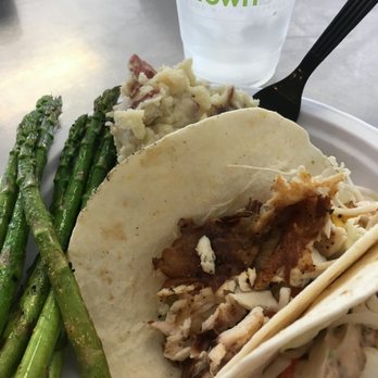 Brown Bag - Fish tacos, asparagus, mashed potatoes - New American Near Me - Franklin, Tennessee Brown Bag - Fish tacos, asparagus, mashed potatoes - New American Near Me - Franklin, Tennessee