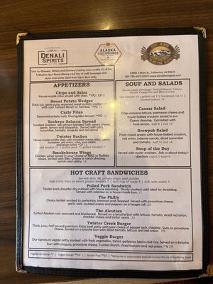 Menu photo 2 Denali Brewpub Talkeetna, AK