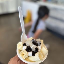 Vanilla rolling ice cream