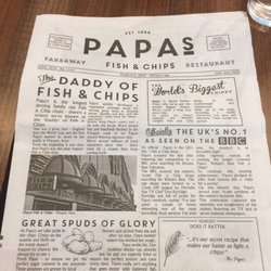 Papa's Fish and Chips - Worlds biggest chippy. 500 seats.