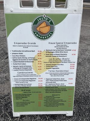 Menu photo 6 Julios Empanadas Gulfport, FL