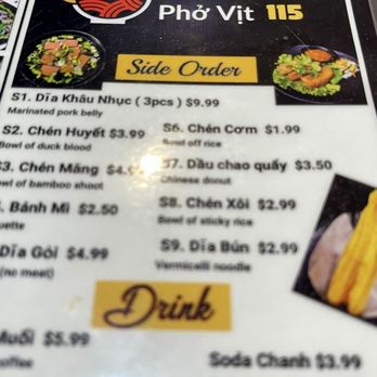 Pho Vit 115 - Menu - Noodles Near Me - El Monte, California