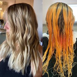 Shannon Hair Salon - Kelly took me from box dye red to beautiful blonde