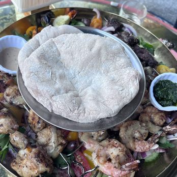 Night Hawk - The Grand Souvlaki Platter - Greek Near Me - Coronado, California Night Hawk - The Grand Souvlaki Platter - Greek Near Me - Coronado, California