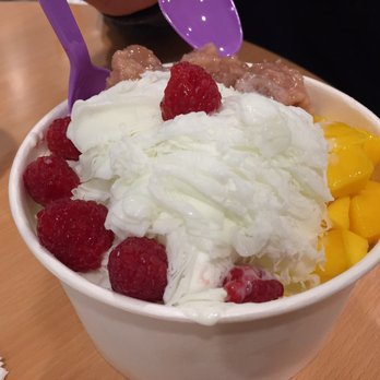 Salju Dessert - Medium guava shaved snow $5.50 - topped with taro, raspberries & mango - Desserts Near Me - Alhambra, California Salju Dessert - Medium guava shaved snow $5.50 - topped with taro, raspberries & mango - Desserts Near Me - Alhambra, California