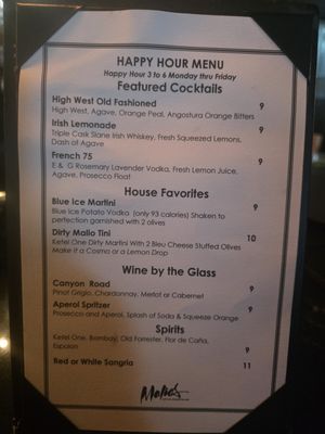 Menu photo 1 Malio's Prime Steakhouse Tampa, FL