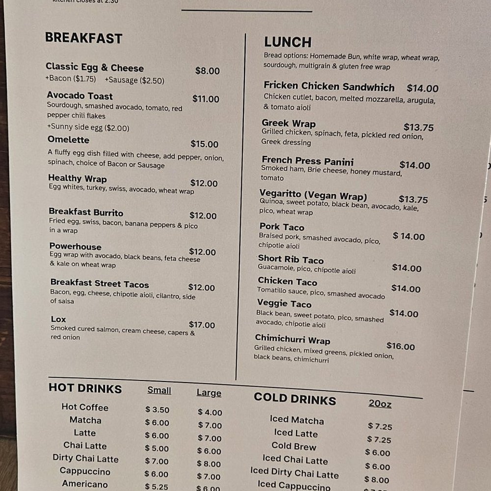 Hayfields - Menu - Coffee & Tea Near Me - North Salem, New York