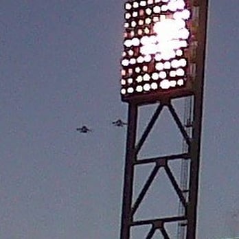 Oracle Park - Flyover during National Anthem, 10/20/2010 - Stadiums & Arenas Near Me - San Francisco, California