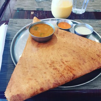 Dosa World - Mysore masala dosa and mango lassi at Dosa World. - Indian Near Me - Hicksville, New York