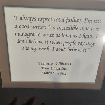 Tennessee Williams Museum - Humility - a rare commodity! - Art Museums Near Me - Key West, Florida Tennessee Williams Museum - Humility - a rare commodity! - Art Museums Near Me - Key West, Florida