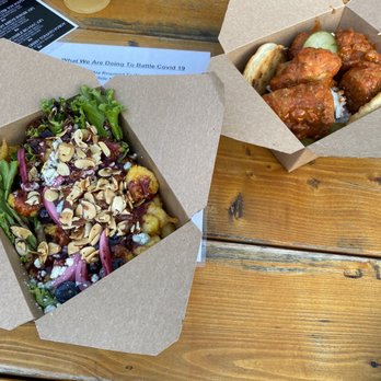 Food For Thought - Shrimp ban bang and chicken sliders - Gastropubs Near Me - Cape Neddick , Maine Food For Thought - Shrimp ban bang and chicken sliders - Gastropubs Near Me - Cape Neddick , Maine