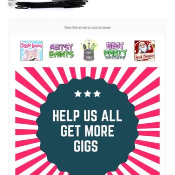 Giggle Loopsy - Screenshots of this company's owner offering to buy 5 star reviews for $5... - Face Painting Near Me
