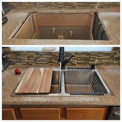 B-Handy Solutions - Sink was replaced and modified to fit counter.